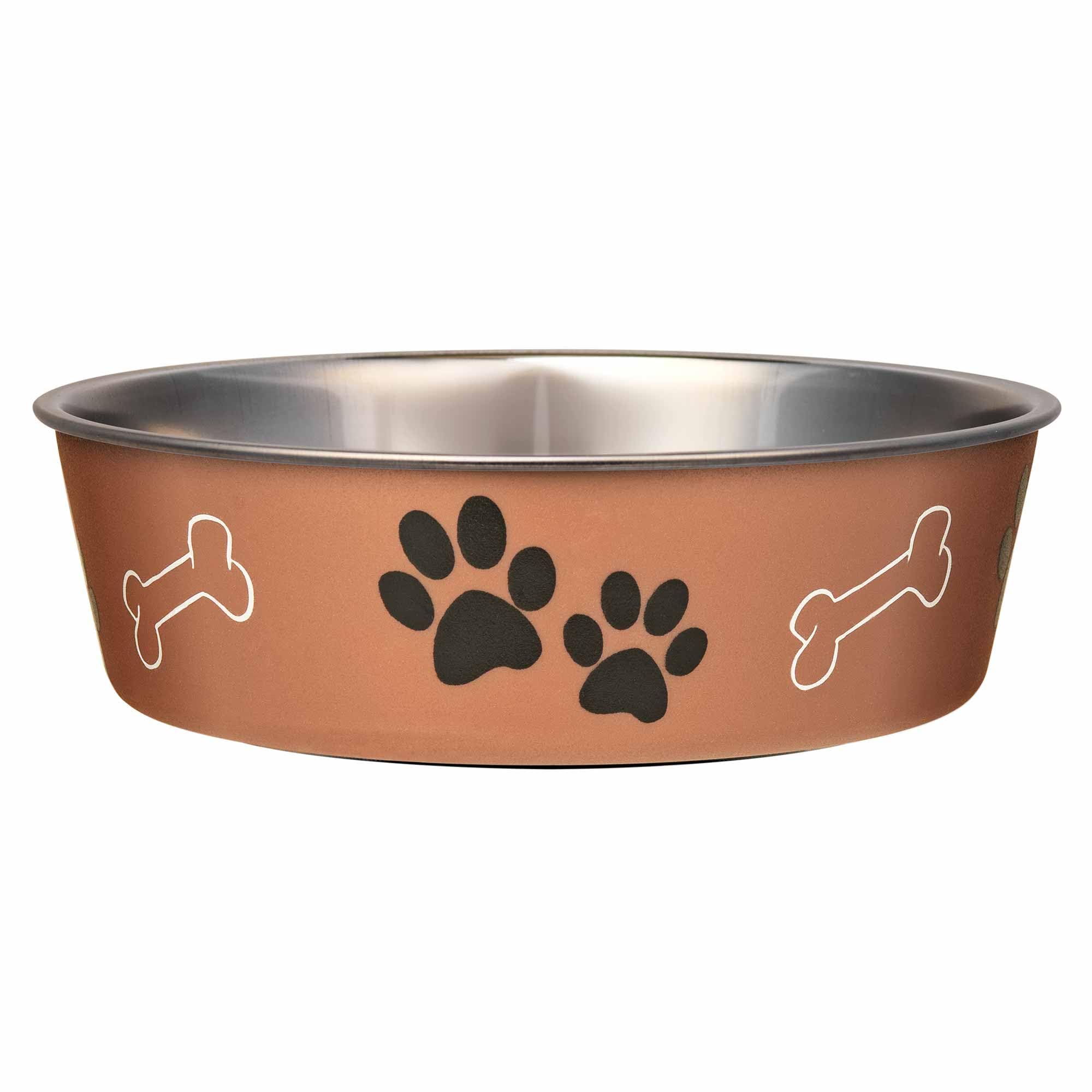 Loving Pets Bella Dog Bowls- Stainless Steel Dog & Cat Bowls - Spill Proof Dog Food Bowl, Cat Bowl, Puppy Essentials & Pet Supplies Great for Home &