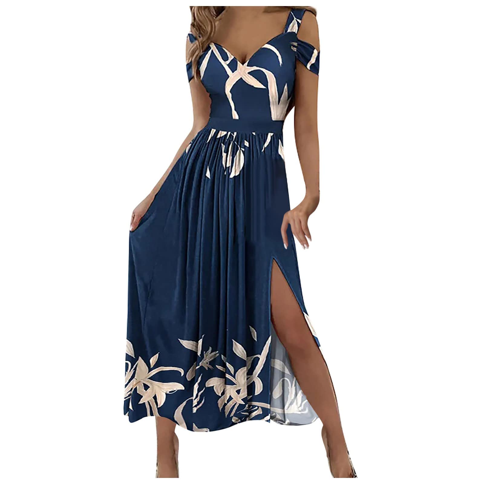 Women's Casual Cocktail Dresses Summer Sexy Split Dress Tie-Dye Gradient Solid Color Dress Casual Dresses