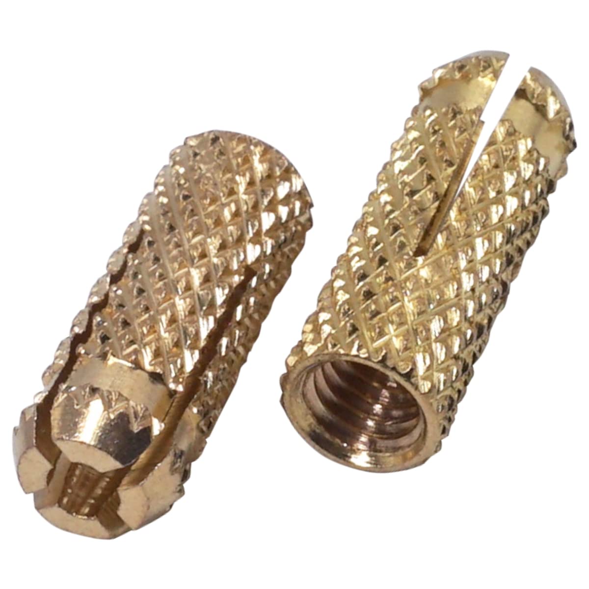 SKIR'CO (200 piezas) Anclajes de latón M6 x 22 mm, manguito de perno, tacos de pared de expansión, anclaje de hormigón de mampostería