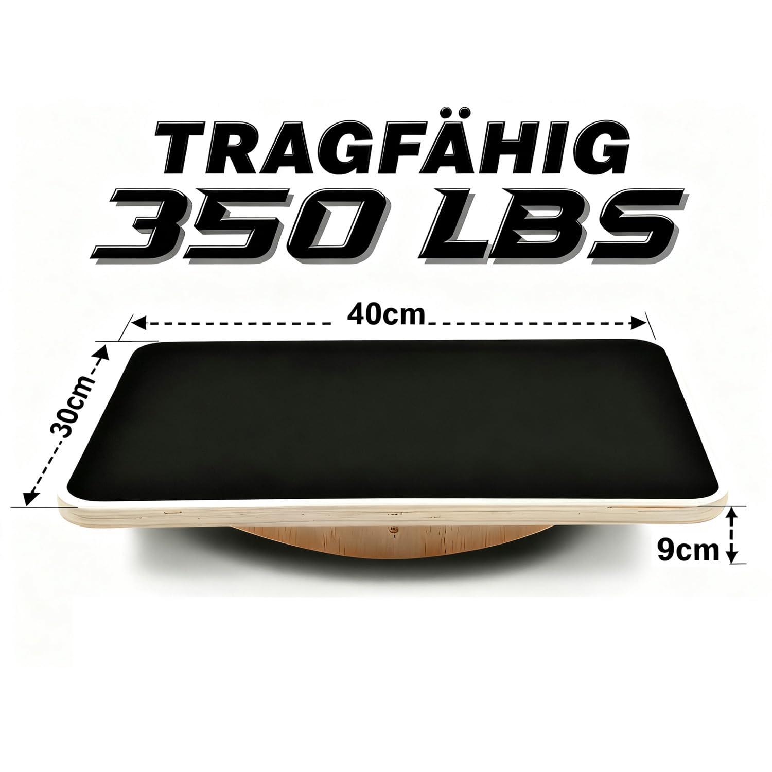 Balance Board aus Holz,Rutschfestes Balance Board,Balancebrett für die Rumpfkraft,ideales Balancebrett für das Knöcheltraining