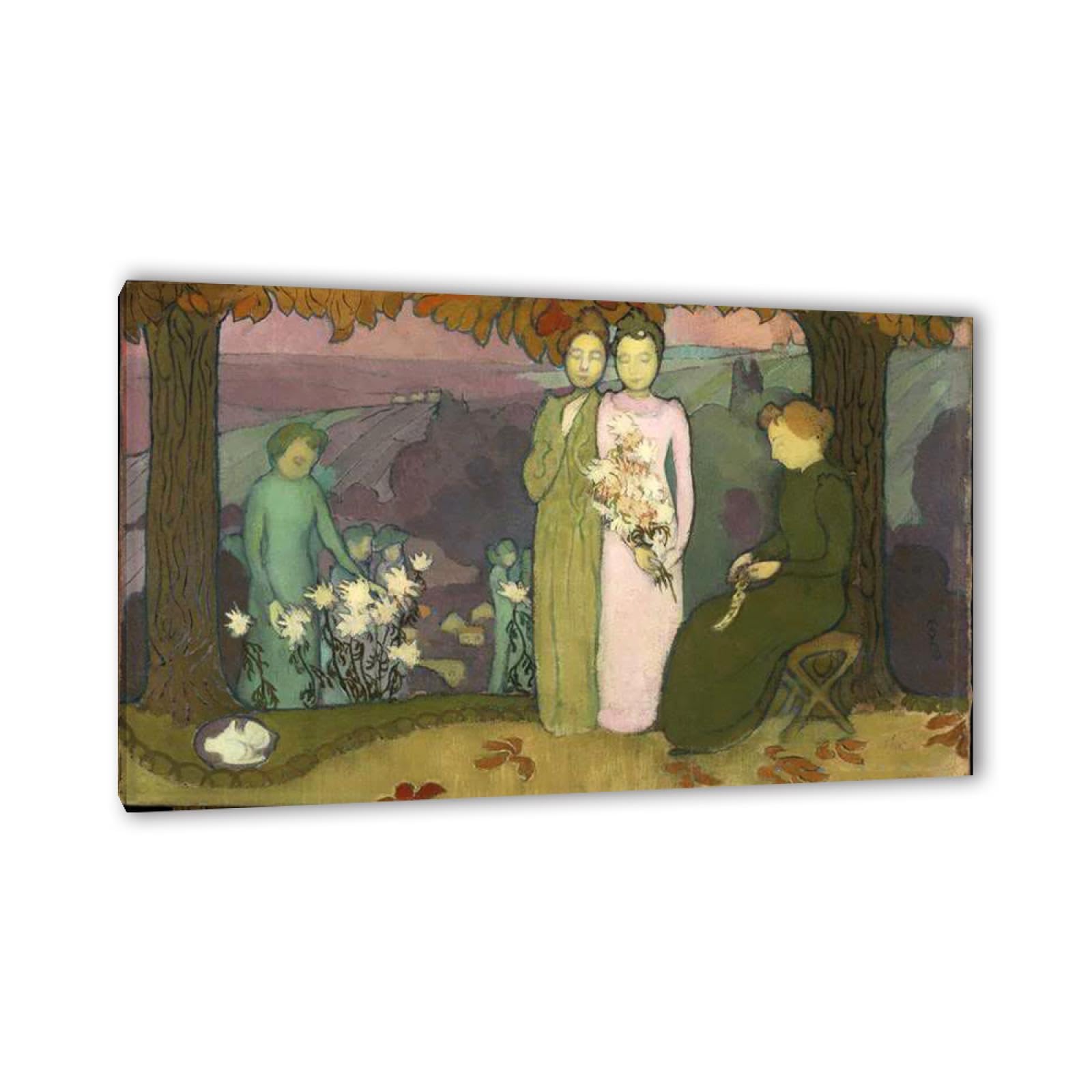 Soir d'octobre by Maurice Denis drukuje słynny plakat reprodukcje obrazów olejnych, druk Giclee na płótnie - klasyczne obrazy ścienne do dekoracji salonu 35 x 55 cm, oprawione