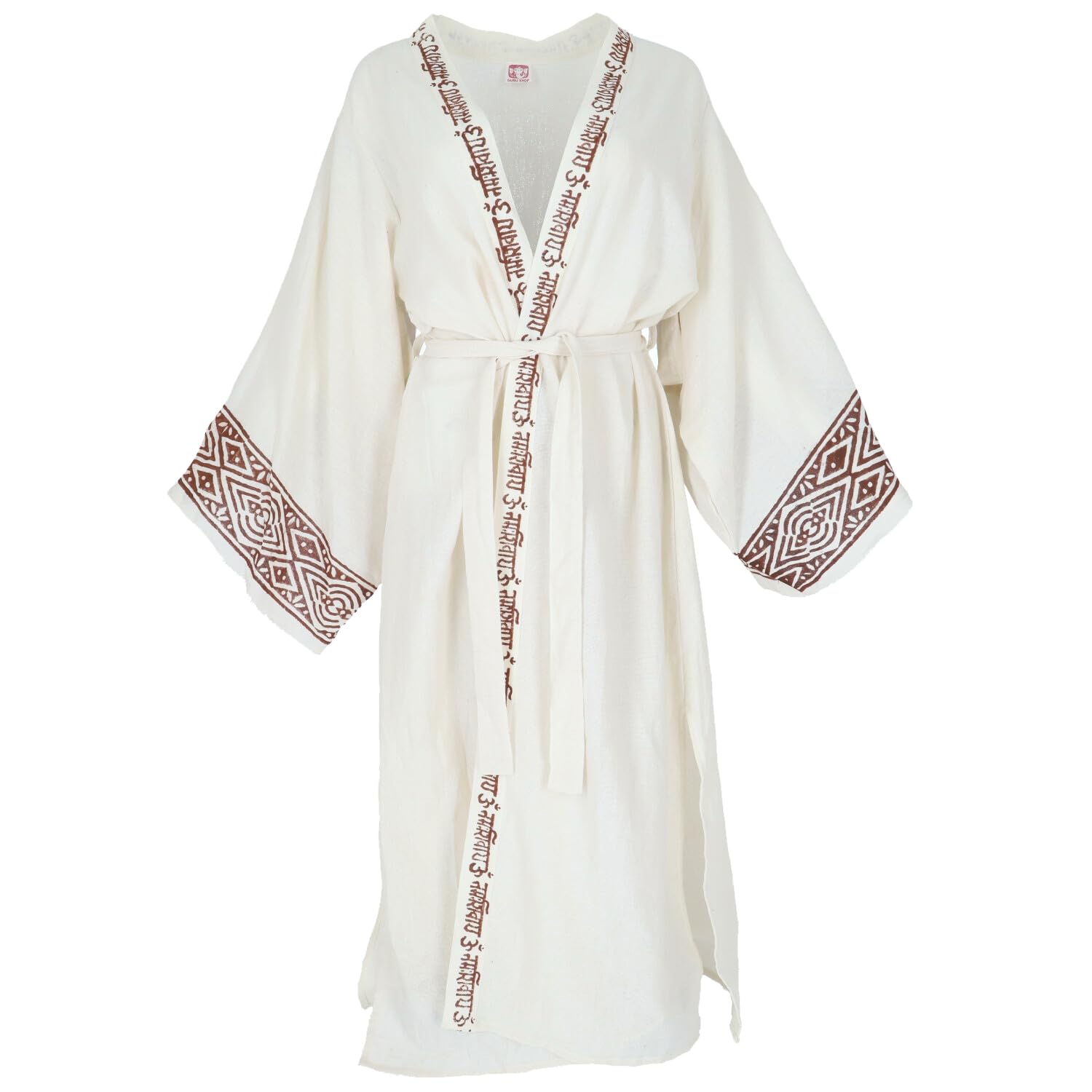 GURU SHOP Kimono bawełniane, ponadwymiarowy płaszcz kimono, naturalne kimono, damskie, naturalna biel, bawełna, rozmiar: jeden rozmiar, naturalna biel, Rozmiar uniwersalny
