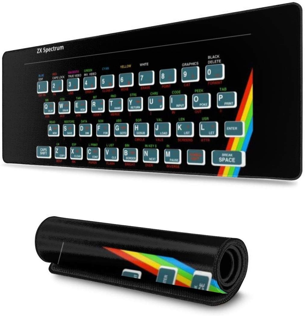 Extra Large Mouse Pad -Sinclair ZX Spectrum Gaming Console Desk Mousepad - 31.5"""" X 11.8""""x0.12''(3mm Thick)- XL Protective Keyboard Desk Mouse Mat for Computer/Laptop