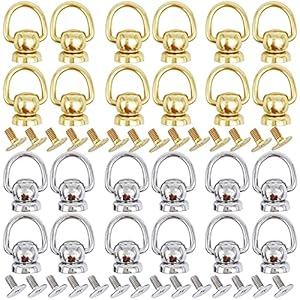 Geogeodiy 071 Messing D-Ring Hohlnieten 30 Stück