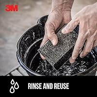 Vista 5 de 3M Esponja de lijado en ángulo, grano fino, uso húmedo o seco, ideal para lijado multiusos, lavable y reutilizable, uso para proyectos interiores