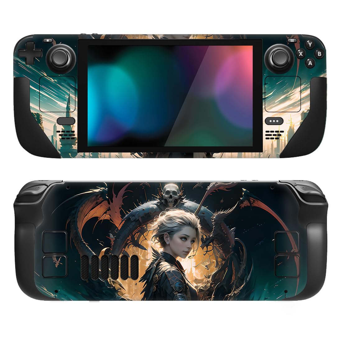 playvital Full Set Protective Skin Decal for Steam Deck LCD, Custom Stickers Vinyl Cover for Steam Deck OLED - Messy Code — view 14