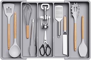Lifewit Utensil Organizer: Expandable, Adjustable Kitchen Drawer Storage