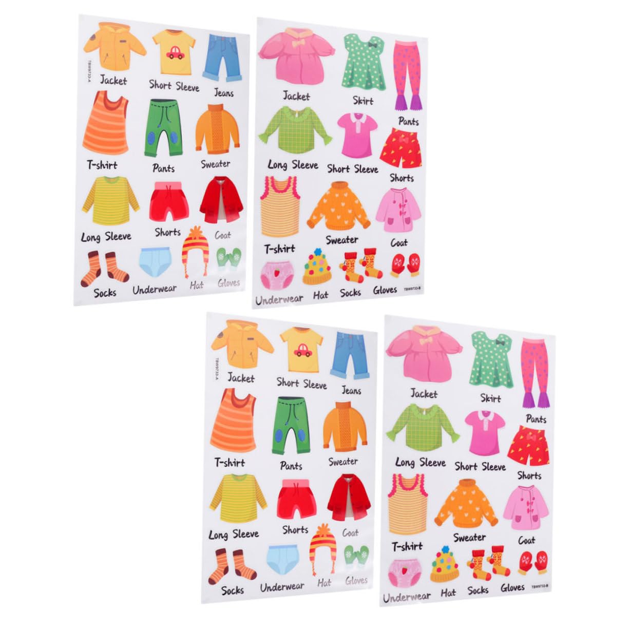 Kisangel 8sets Adesivi Per Classificazione Abbigliamento Decalcomanie Per Etichette Per Organizzazione Facile Applicazione e Rimozione Decorazione Per Camera