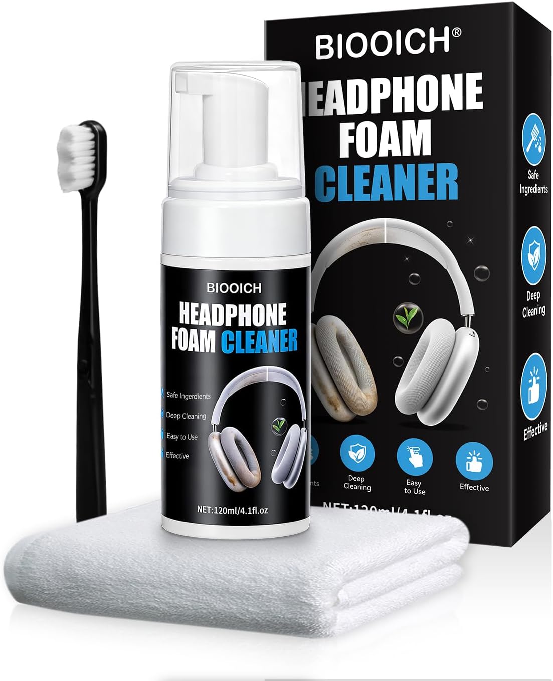 for Apple AirPods Max Headband Cleaner Kit - Restore Headband & Earcups with Deep Clean Foam, Soft Brush for Mesh Fabric, Removes Stains & Odors (4.1 Oz)