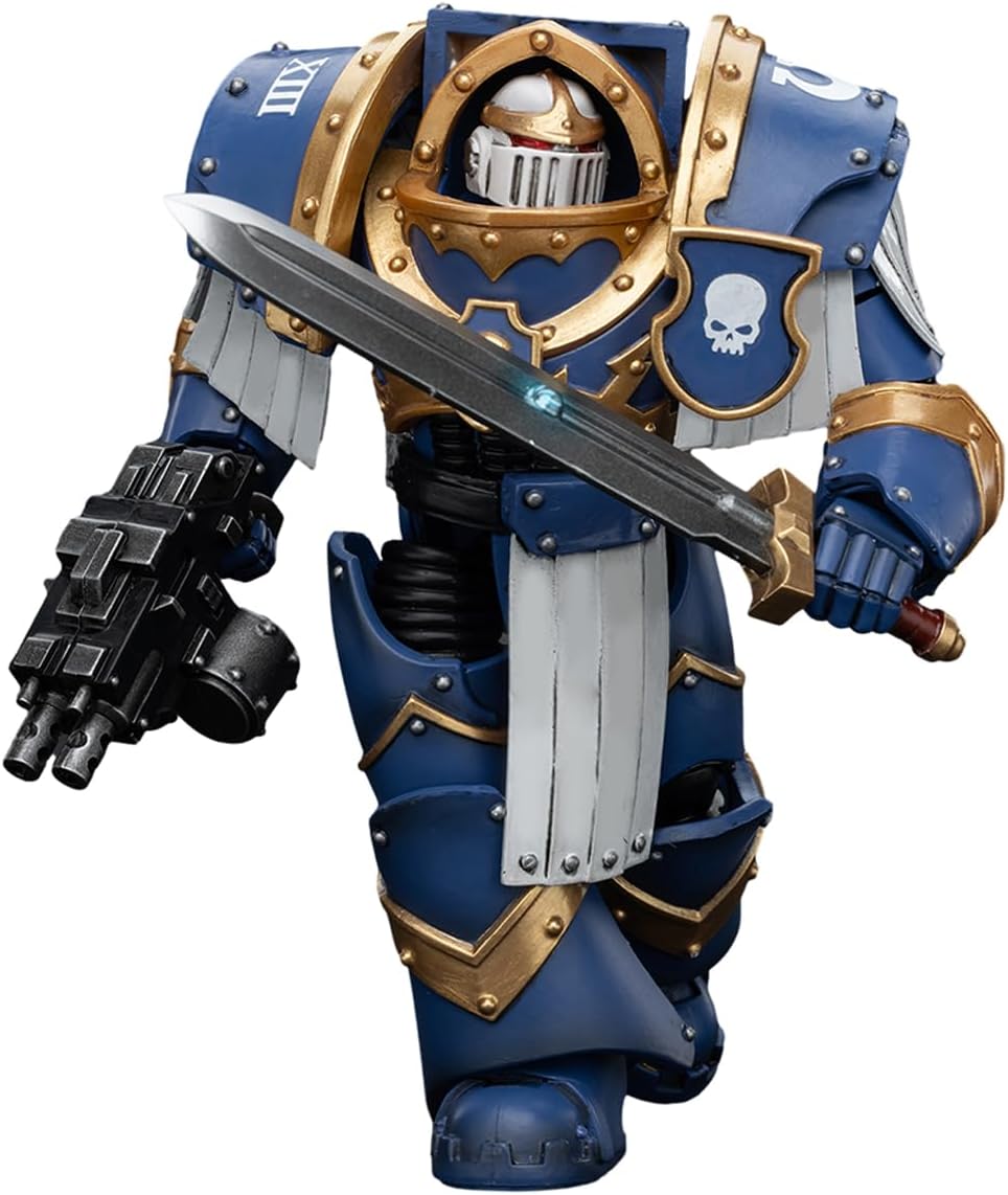 JOYTOY Warhammer 30K The Horus Heresy1/18 Action Figure Ultramarines Cataphractii Terminator Squad Sergeant with Power Sword Collection Model