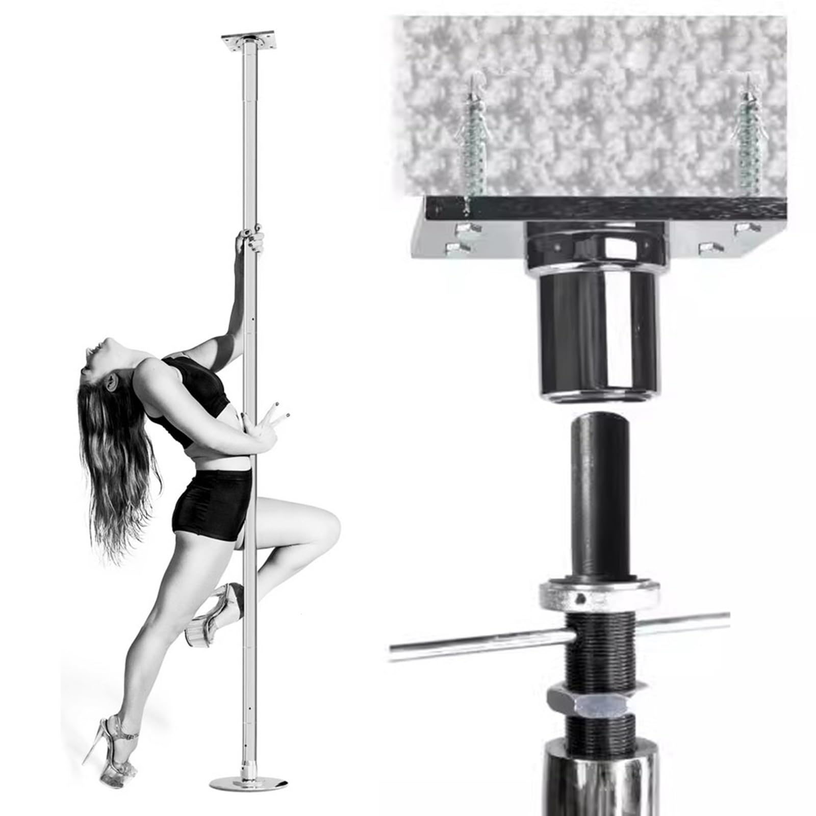 Poteau de danse pour maison et chambre avec extensions de support de plafond