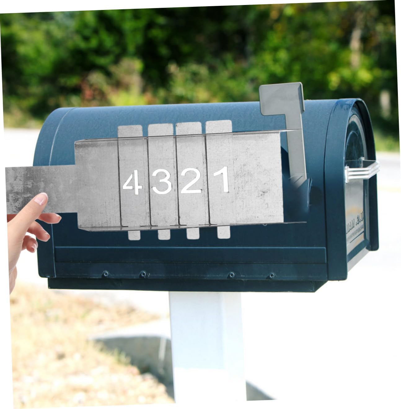 1set Reusable Number Stencils for Painting Wood Hollow Templates for Crafts Slots for Designs for Address Road and Mailbox Marking