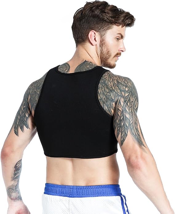 IYUNYI Men's Neoprene Brace Vest Chest Support Strap Protective Gear Fitness Sports Injury Prevention and Recovery