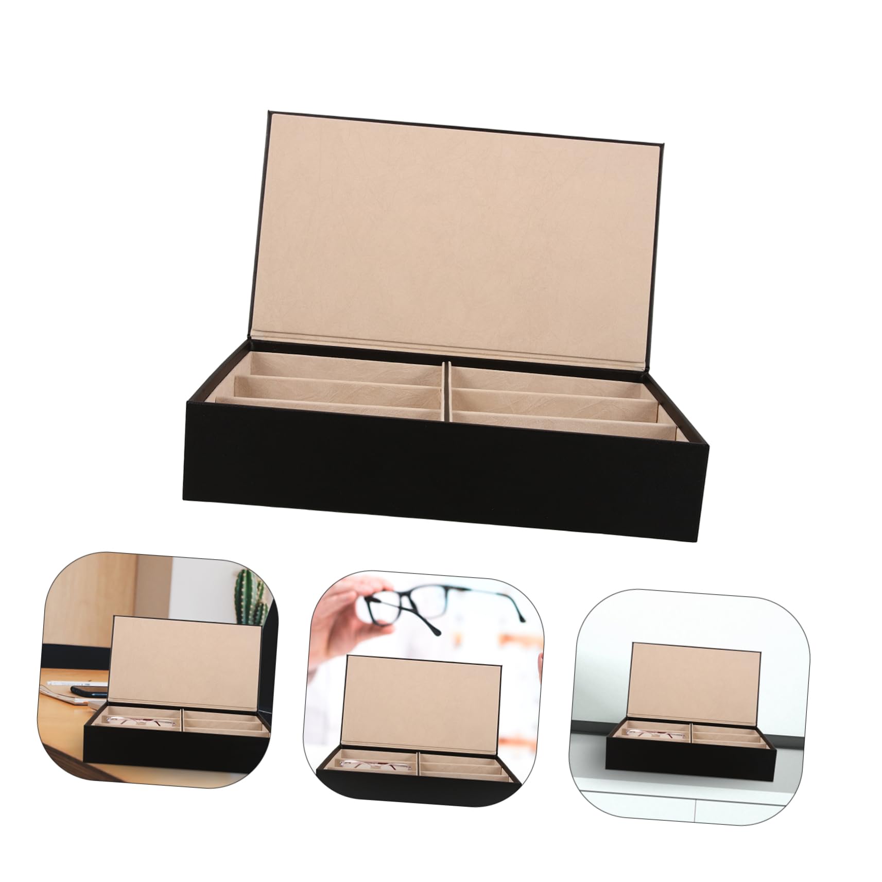 Beavorty Organizer a Scomparti per Custodia Occhiali, Sole