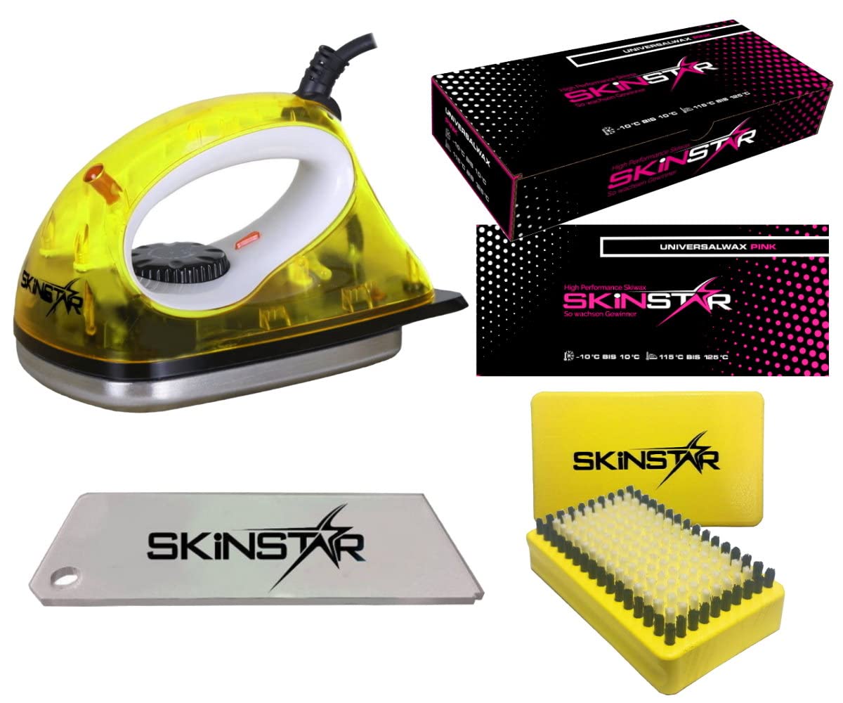 SkinStar Démarreur Ski Cire Kit, Fer de fartage Brosse Cire