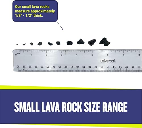 Miniatura 9 de American Fireglass LAVA-S-10 - Cristal de fuego americano de roca de lava de tamaño pequeño, poroso, totalmente natural, de 14 a 12 pulgada de