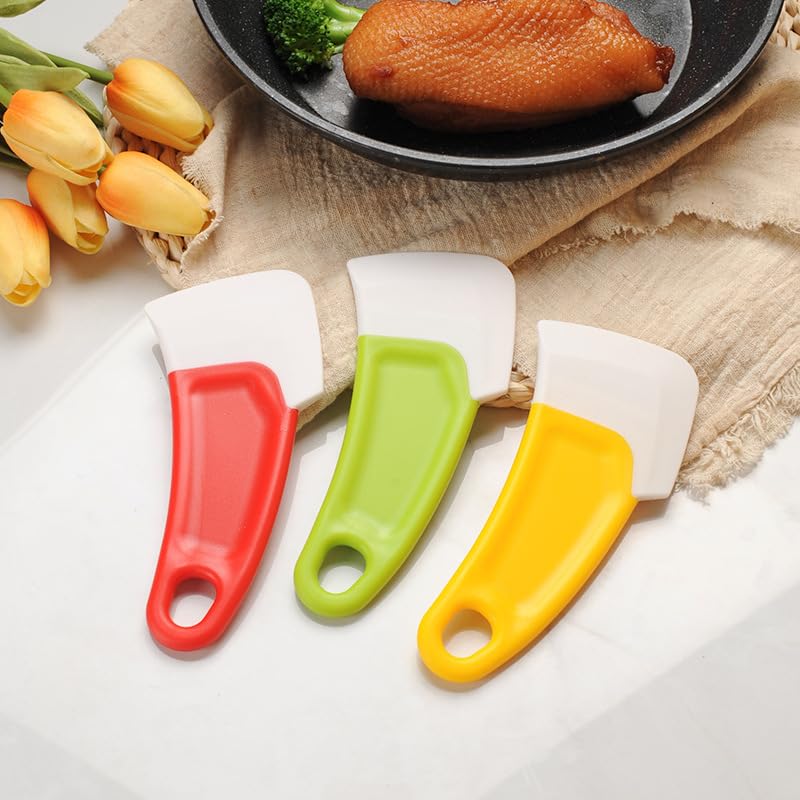 Image of 3 Pcs Silicone Pan Cleaning Scraper,Household Pots and Dishes Greasy Cleaning Tools,Heat Resistant Cleaning Scraper in Kitchen