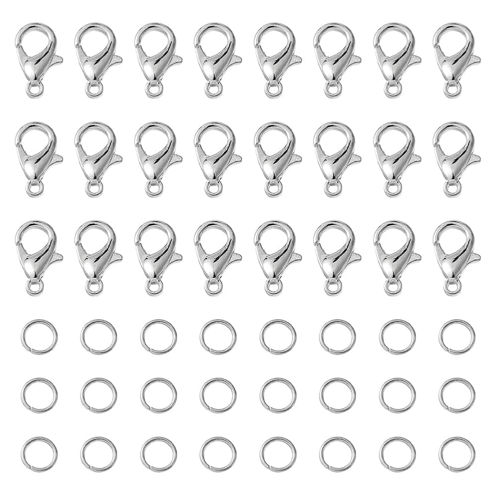 SOSAR 702 Pcs Jewellery Clasps Set, Lobster Clasps With Jup Rings