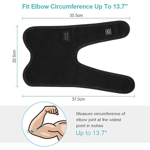Miniatura 2 de Codera térmica para codo, codero, terapia de calor y frío para articulación del codo del brazo con 3 niveles de temperatura y cable USB de 4 pies