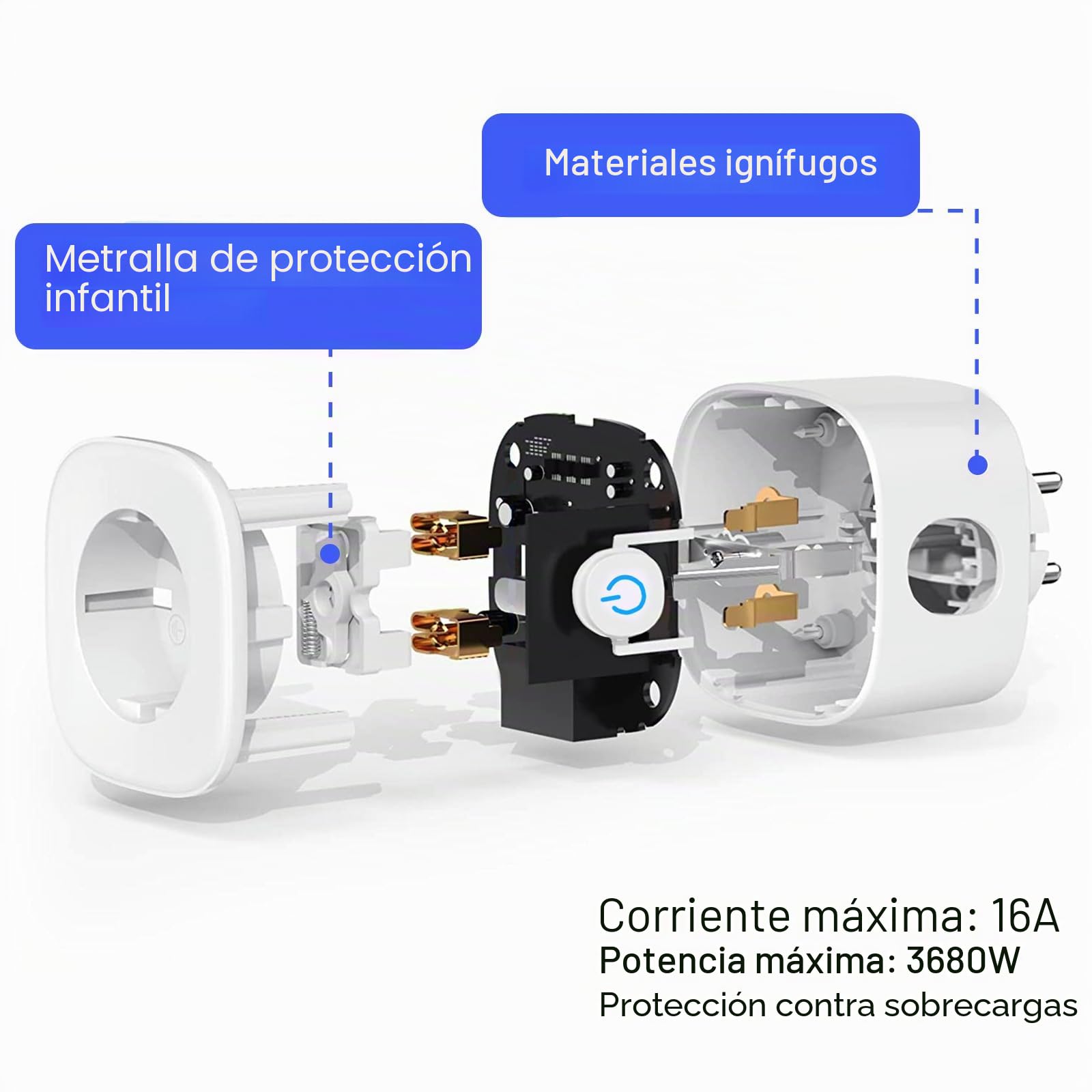 ANTELA Enchufe WiFi (FR) 16 A, 4 unidades