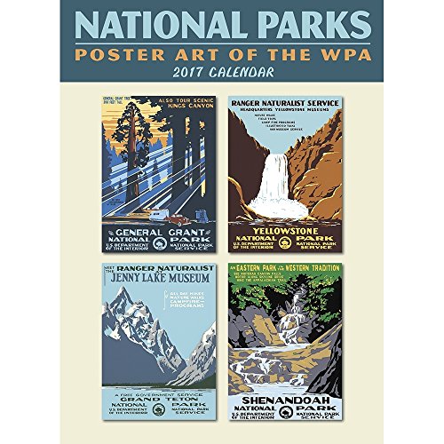 National Parks Poster Art of the WPA Wall Calendar with Grid 2017