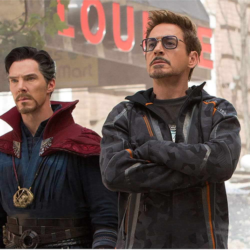 Vintage Aviator Square Sunglasses for Men Women Retro Brand Designer Spider Man Classic Tony Stark Sunglasses