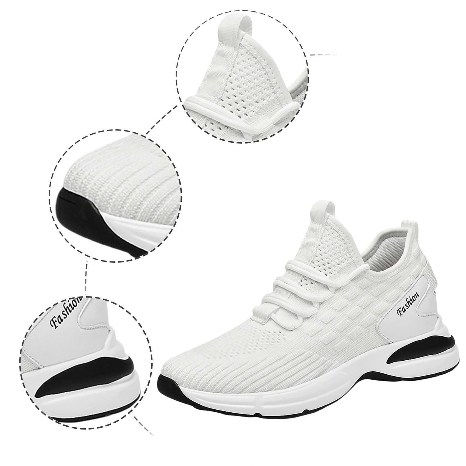Zapatillas unisex Elevator 10 cm malla transpirable para correr y tiempo libre