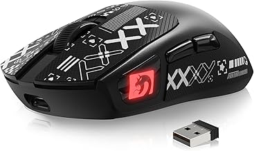 M4 Wireless Gaming Mouse, 52g Lightweight BT/2.4Ghz/Wired Computer Mouse, PAW3311 24K DPI Optical Sensor, 200h Battery Life, Griptape, Programmable Mice for PC/Win/Mac (Black)