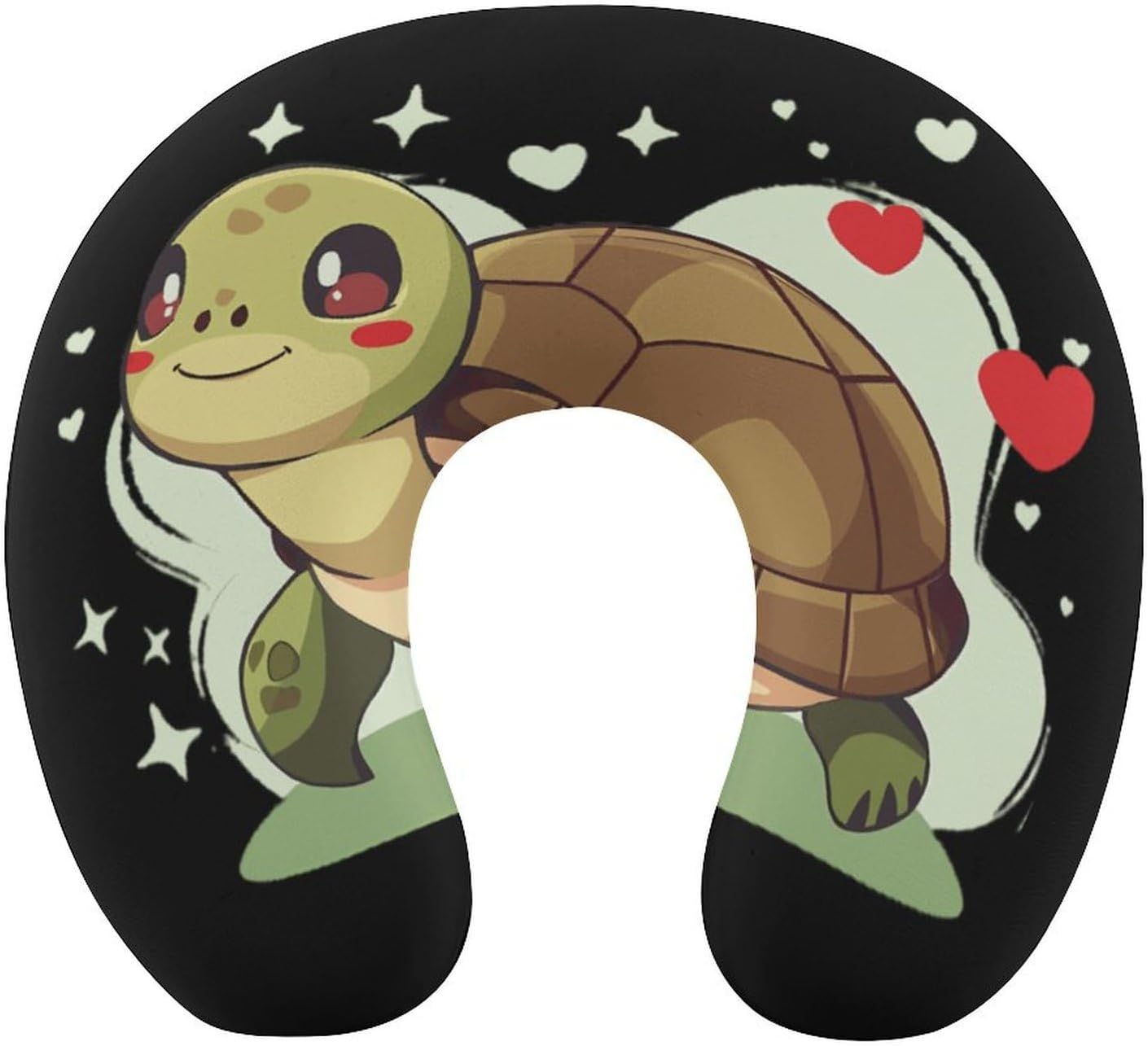 Cute Turtle Funny Travel Pillow U Shaped Memory Foam Neck Pillows Portable for Flight Car Home Office