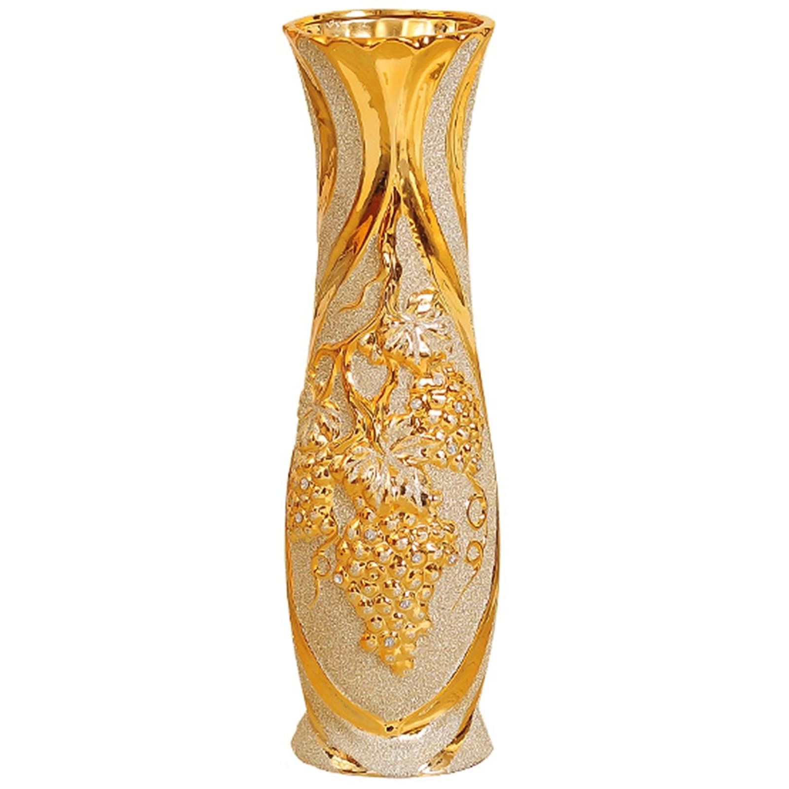 SnamicE Ceramic Vase,Decorative Large Vases,Floor vases,Vases Golden Ceramic vase,Large Floor vase,Sophisticated Vase for Decorative Twigs and Flowers,for Modern Rustic Farmhouse,