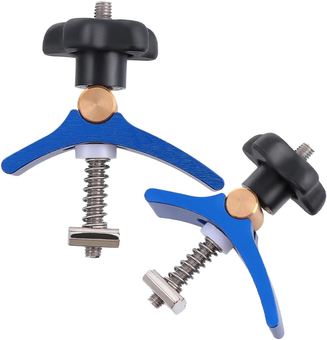 MAGICLULU 2pcs Woodworking Hold down Clamps T Track Clamp Set Aluminum Alloy T Bolts for Woodworking and Metalworking Workholding Tools