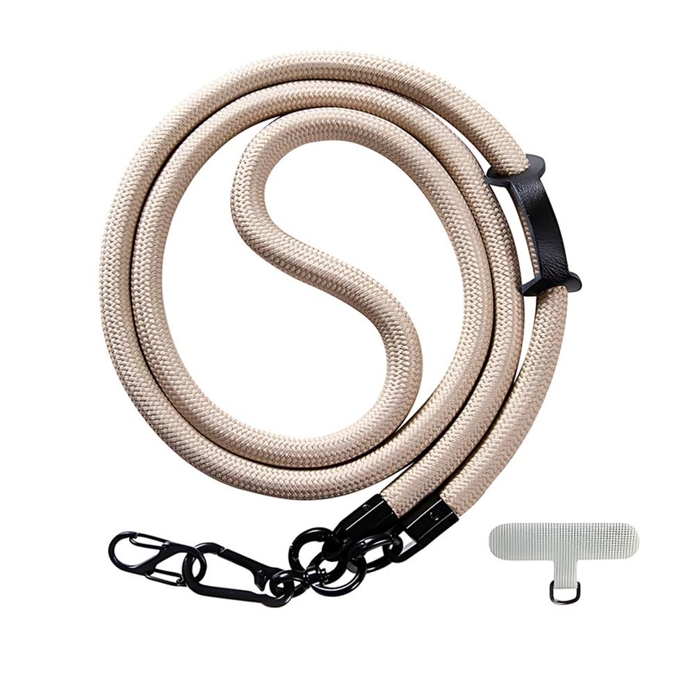 Smycz do telefonu komórkowego Regulowany pasek na telefon typu crossbody 10mm wielokolorowy(Khaki)