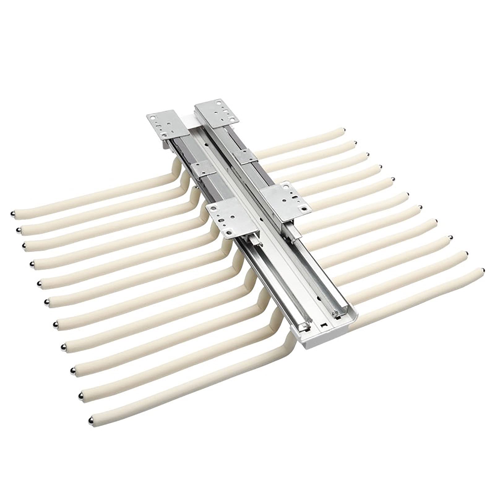 SWENEEN Pull Out Pants Rack,Rail Top Mount,Cabinet Organizers Pants Rack Pant Hanger,With Damping Rail,For Space Saving And Storage,58.5X45.6Cm/23X17.9Inch,Beige-58.5x45.6cm/23x17.9i