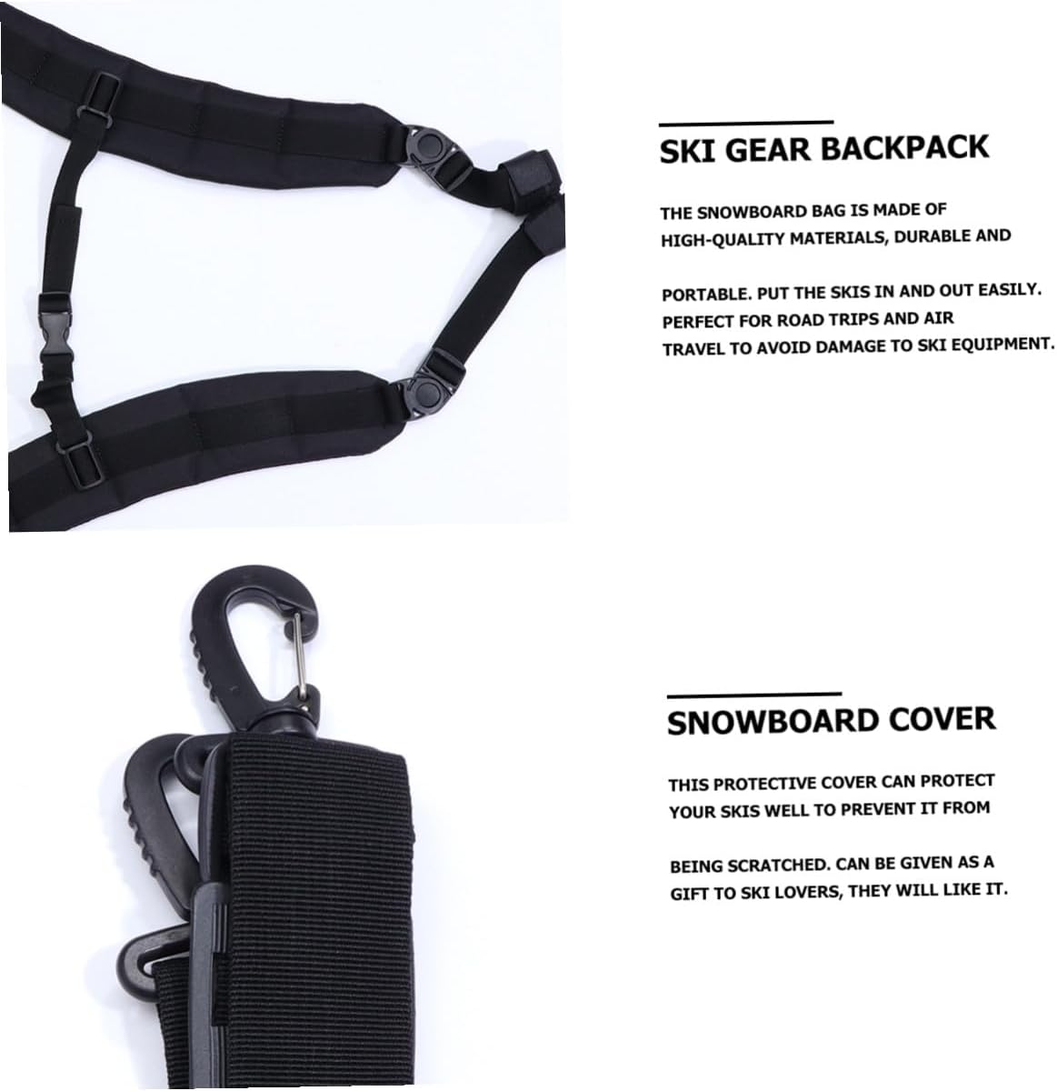 Snowboard Bag Snowboard Cover Lightweight Sturdy Storage Case with Shoulder Strap for Travel and Outdoor Snowboarding Protection