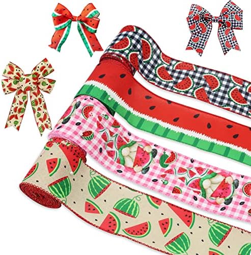 Amazon.com: Watermelon Slices Wired Ribbon, Craft Supplies for Making ...
