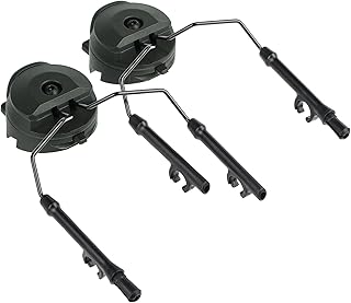 Arc Rail Adapter 1Pair Tactical Headset Helmet Accessories for Comta2 3 on Team Wendy Ops Core Fast Mich ACH Helmet Airsoft Headset 360° rotation - GLECTICAL