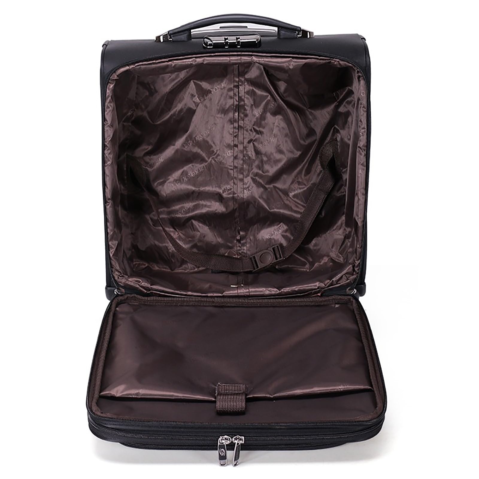 Business Trolley Donna da con 4 Ruote Piroettanti, Valigetta con Ruote, Laptop Trolley per Laptop Valigia Pilota con Tasca Organizzatore e Chiusura a Combinazione(A)