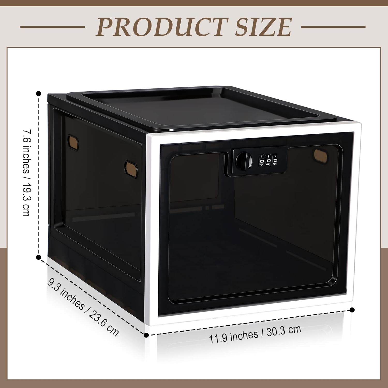 2 Pieces Lockable Box Medicine Lock Box Lockable Storage Bin Clear