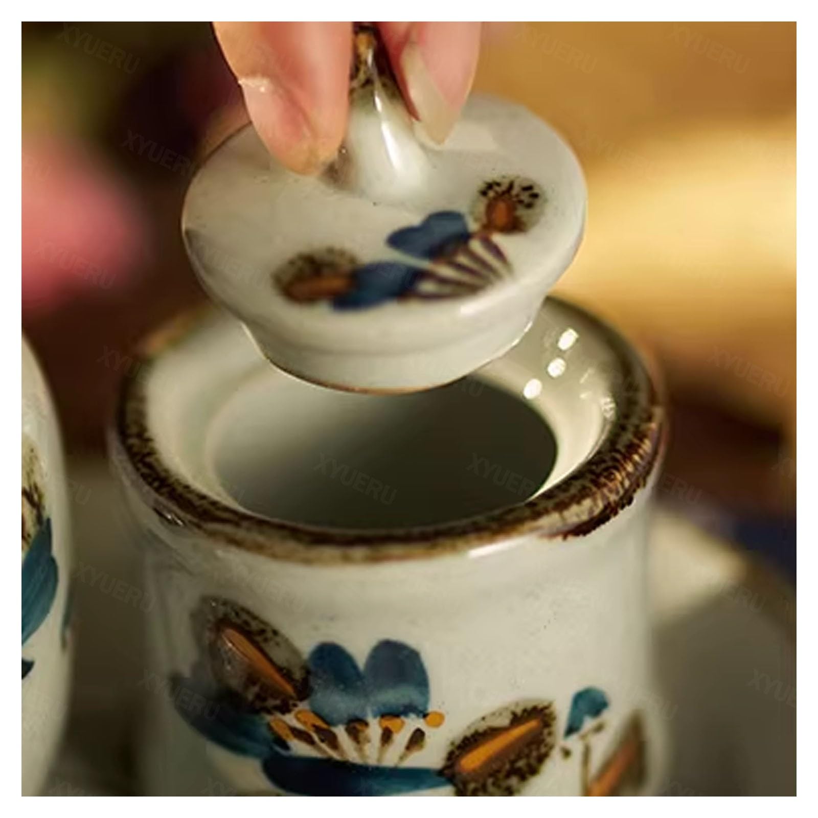 Ceramiczny dzbanek na mleko i cukiernicę, zestaw do serwowania kawy z pokrywką, pojemnik na cukier na śniadanie i herbatę, idealny dla gości