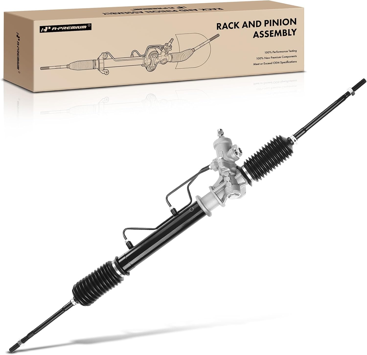 A-Premium - Hydraulic Power Steering Rack and Pinion Compatible with Toyota Corolla 1993-2002 & Chevrolet Prizm 1998-2002 & Geo Prizm 1993-1997, Replace# 4550329365