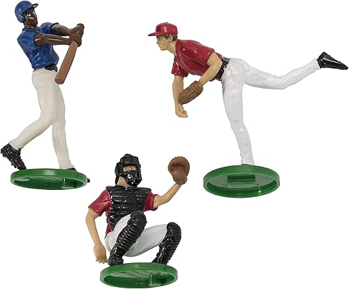 Miniatura 2 de DecoSet Batter Up - Juego de decoración de 3 piezas para pasteles y cupcakes para cumpleaños, celebraciones y fiestas temáticas de béisbol, apto