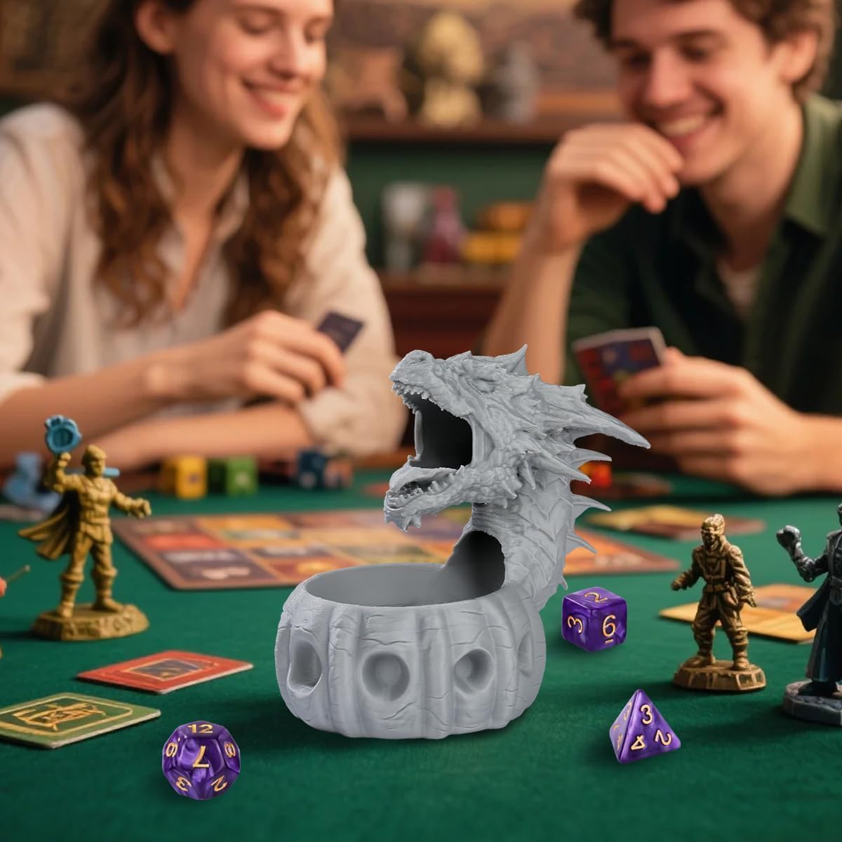 DND Dragon Dice Tower, Suitable for Dice Smaller Than 16mm, 3D Resin Dice Tray, Tabletop Dice Game Accessories - Image 4