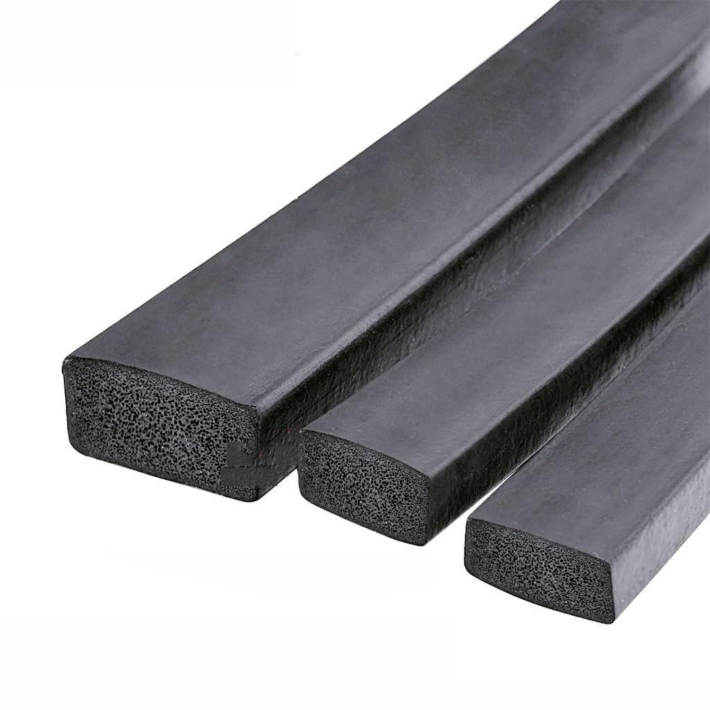 Striscia in gomma spugnosa, Guarnizione in spugna quadrata con striscia di tenuta in schiuma di gomma EPDM, lunghezza 1 m, dimensioni multiple(12x12mm)