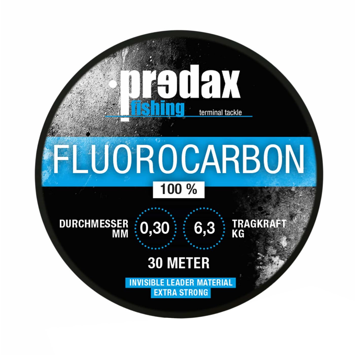 Predax Fluorocarbon - 4 Spulen a 30m (0,22, 0,25, 0,30 und 0,35mm) Angelschnur Barschangeln, Vorfachschnur, Schnur