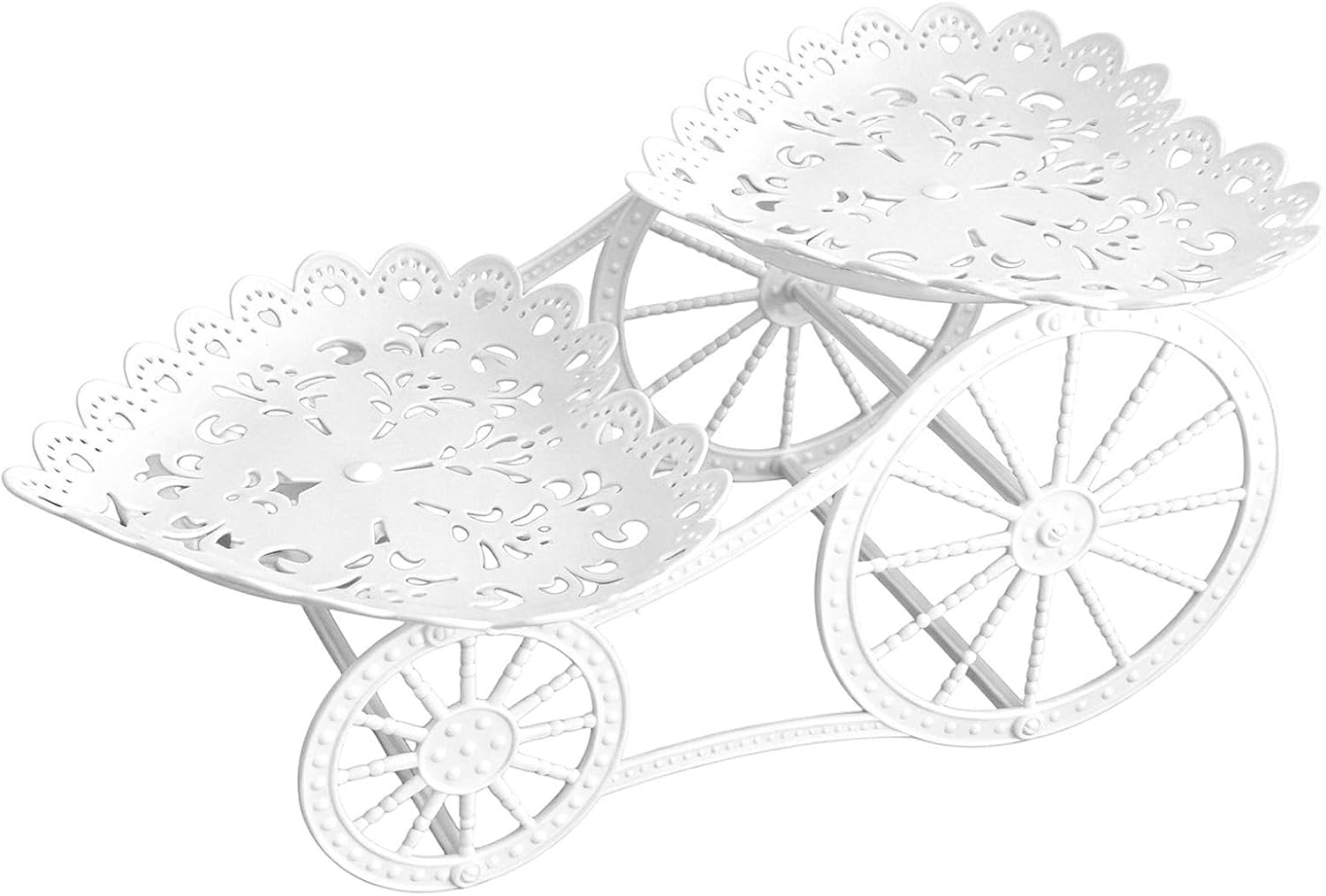Tiered Cupcake Stand Carriage-Shaped Elegant Platter