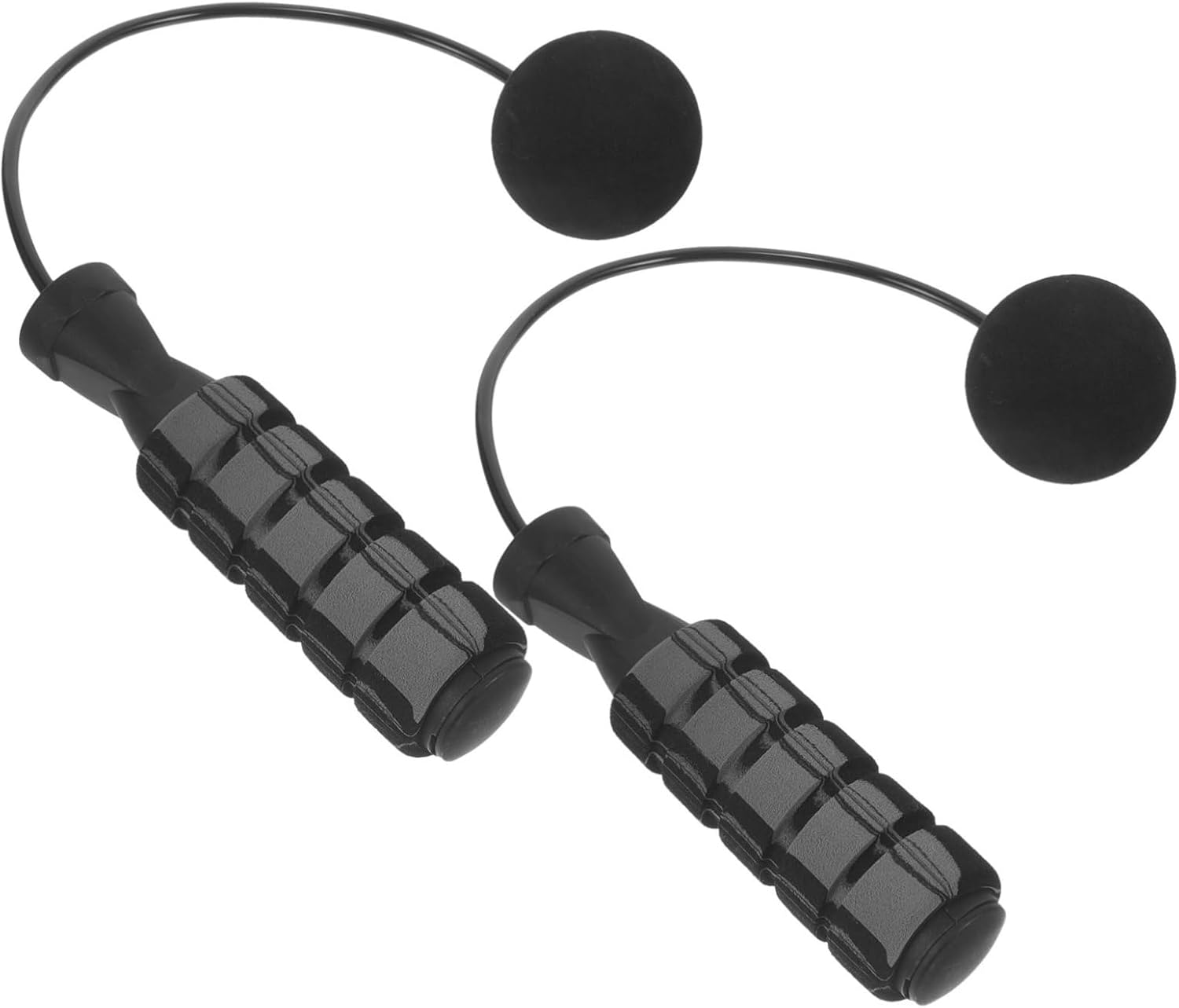1 Pair Weighted Jump Rope for Fitness Portable Skipping Rope with Skid Handles Cordless Design for Workout and Exercise for Men and Women