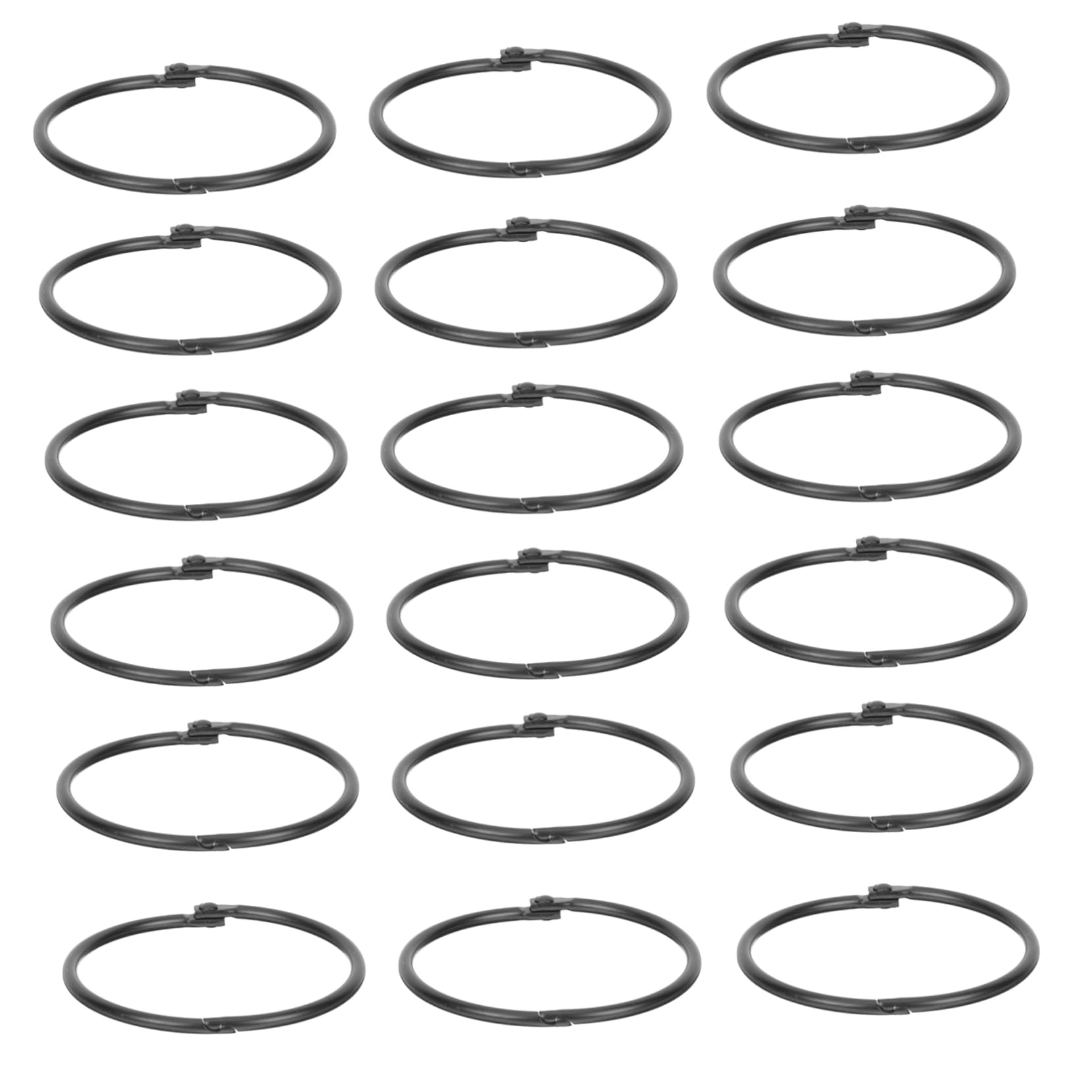SOLUSTRE 30Pcs Iron Curtain Rings Shower Curtain Hooks for Easy Gliding for Guest Bathroom Essentials and Home Decor Resistant Design Finish