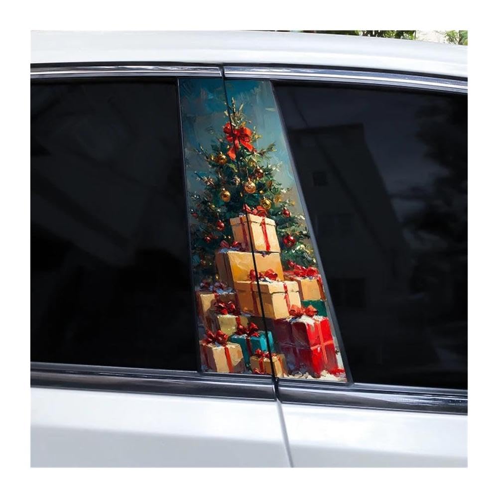 Body Parts 2pcs Car Door Pillar Stickers DIY Holiday Decoration Decals(E)