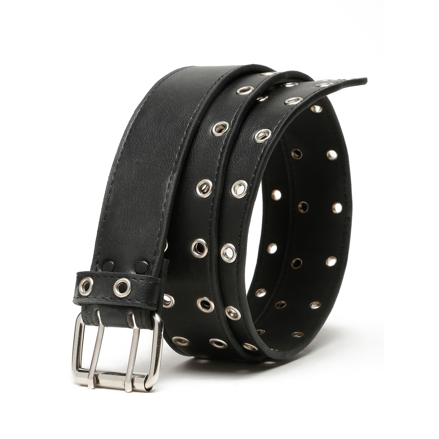 Womens Adjustable Vegan Leather Belt (Black)| For women Any Occasion | Waist Belt for girls up to 36 Inches (Pack of 1)_201