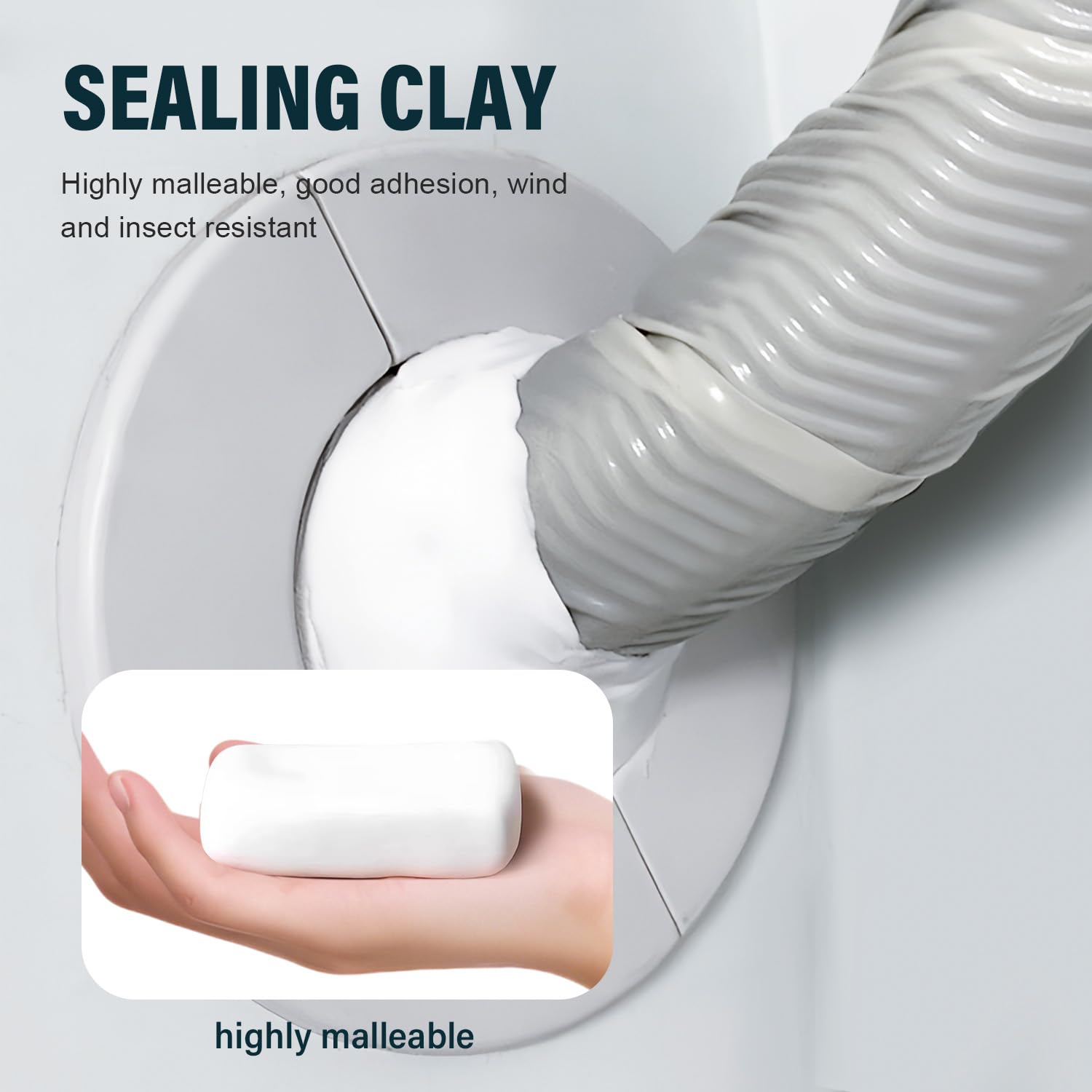 2026 Upgraded Repair Sealing Clay, Waterproof Sealant Mastic,Quick Mending Mud for Drain Connection, Wall Hole, Air Conditioning Hole Waterproof Seal Putty (4) - 5